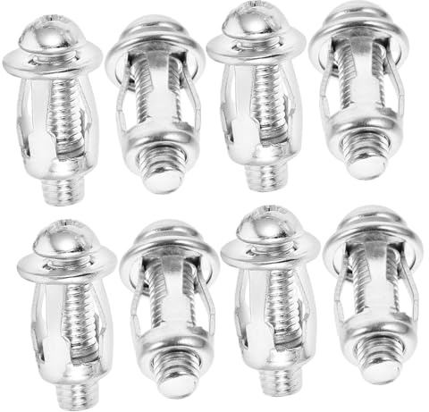 DIYEAH Vis Écrou Pétale D'expansion 10 Pièces pour Fixation Porte Creuse, Ancrage Mural Métal Creux 8x21 Mm 8x30 Mm, Jeu de Vis de Serrage pour Tôle de Revêtement Intérieur
