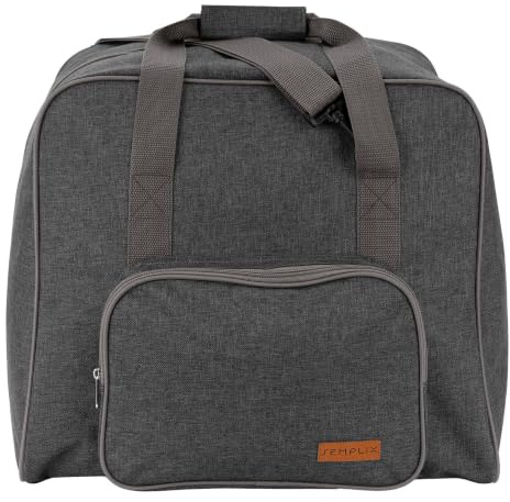 SEMPLIX Nähmaschinentasche – stabile Schutztasche für Haushaltsnähmaschinen, mit Tragegriffen, gepolstert, ideal für Transport, Nähkurse & Aufbewahrung (45 x 34 x 24 cm) (anthrazit/grau)