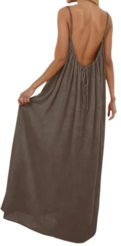 Vestiti Estivi Donna Lunghi Cotone Mare Curvy da Spiaggia Abito Tropicale Boho Carino Floreale con Spalline Sottili Casual Stampato Abiti alla Moda Estivo Spiaggia Vacanze Prendisole XXL 3XL 4XL 5XL