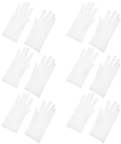 Gadpiparty Weiße Dünne Baumwollhandschuhe Atmungsaktive Flexible Schmuckhandschuhe für Damen Herren Staubfreie Arbeitshandschuhe zum Polieren Reinigen Schutz Empfindlicher Wertgegenstände