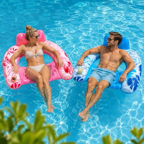 Pool Luftmatratze Wasser Spielzeug für Erwachsene - Sessel Getränkehalter