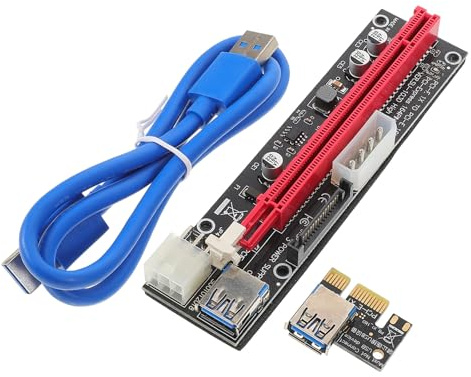 Kichvoe Pcie Riserkarte 1 Stück zu 16 Stück mit Kupfermaterial und Hoher Übertragungsgeschwindigkeit Einfache Installation für Mining Gpu und Pcie Schnittstellen