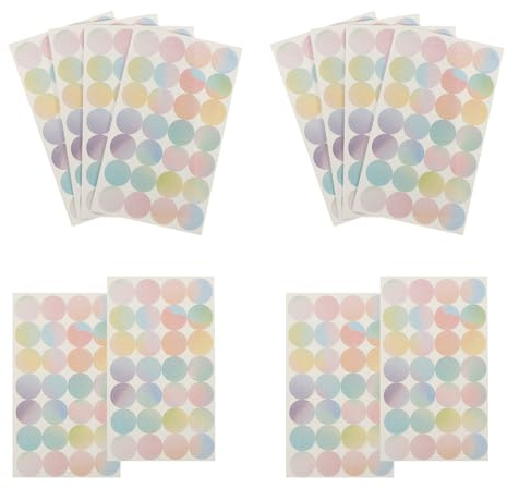 Zerodeko Pegatinas de Refuerzo para Agujeros en Papel Suelto, Etiquetas Adhesivas Protectoras para Carpetas, 16 Hojas 28 Stickers, Ideales para Documentos Oficiales y Manuales