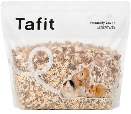 JISADER Hamster Bedding, Poplar and Fruit for Gerbils and Mice, Odor-Neutralizing Wood Chips, 1.2 kg Bulk Bag