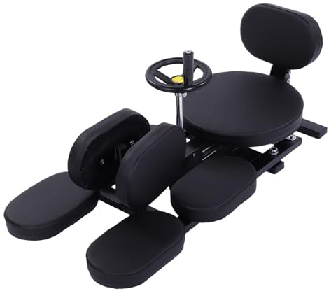 Sorandy Bensträckare, Multifunktionell Ergonomisk Stålrörsdesign, Bensträckare 0-210 Justerbar med Mjuk PU-läderkudde för Flexibilitetsträning Bensplit Hemgym