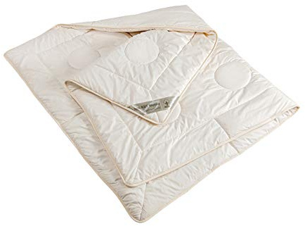 franknatur Bettdecke 155x220 Ganzjahr Mono Bio Schurwolle Baumwolle Nadia | Mono Ganzjahresdecke mit Füllung aus Merino Bio-Schurwolle kbT, Bezug aus Bio-Baumwolle kbA, atmungsaktiv, waschbar, Oeko-TEX