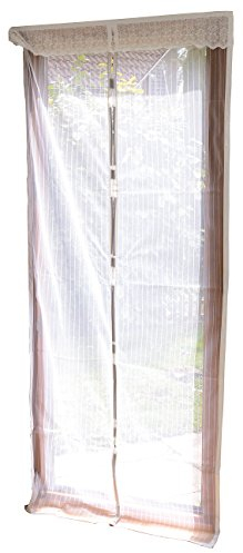 infactory Mückenvorhang: Selbstschließendes Fliegennetz für Türen, weiß (Fliegenvorhang, Mückenvorhang Magnet, Insektenvernichter)