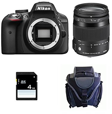 Nikon D3300 + 18-200mm F3.5-6.3 DC Macro OS HSM + SD 4GB