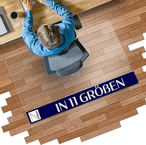 Bodenschutzmatte aus PET - transparente Schutzmatte für Hartböden - 100% recyclebar - nachhaltige Bürostuhlmatte - vielseitige Unterlage als Bodenschutz für Büro und Zuhause - 90x120 cm