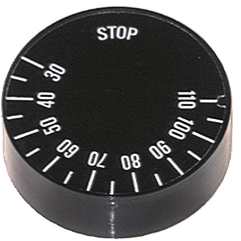 Cewal Knebel für Thermostat Achsabflachung oben Drehwinkel 270° ø 42mm schwarz für Achse 6x4,6mm max. Temperatur 110°C 30-110°C