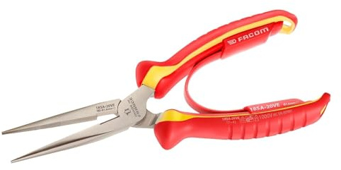 Facom Zange 1000V VDE Gerade 200mm | Lieferumfang 1 Stück, vorgesehen für Arbeiten an elektrischen Anlagen bis 1000 V