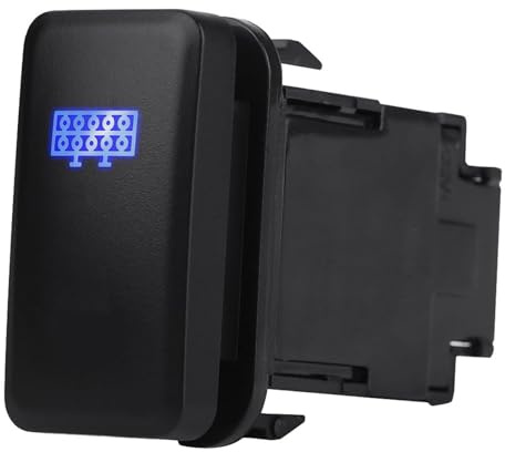 Wippschalter, 12 V Auto Wippschalter mit blauer LED für Landcruiser (LED LIGHT BAR) Autotürschalter mit Timer Autoschalter + Schalter