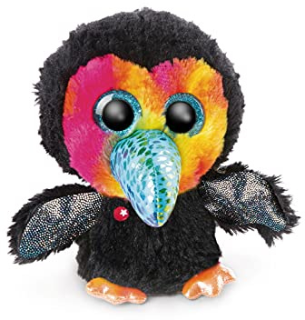 NICI Glubschis: Das Original – Glubschis Tukan Tuffy 15 cm – Kuscheltier Tukan mit großen Augen – Flauschiges Plüschtier mit Glitzeraugen – Schmusetier für Kuscheltierliebhaber