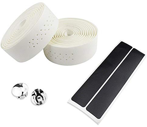 YGLONG Lenkerband Rennrad Leder Lenkerband Hohlfahrradlenkerband Wrap Radfahren Lenkerbänder Fahrradzubehör Lenkerband Rennrad (Color : White)