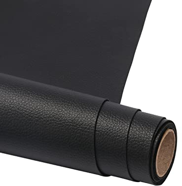 Bocguy Kunstleder Selbstklebend 150 X 40 cm, Leder Patch Selbstklebend, Leder Reparatur Patch PU Lederreparaturband für Sofas, Handtaschen, Jacken, Autositze, Möbel, Schwarz