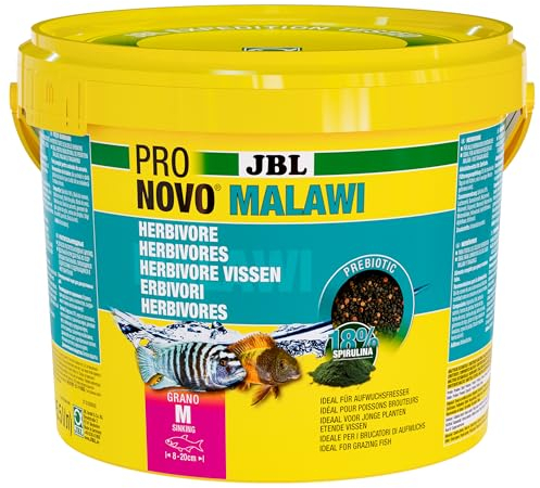 JBL PRONOVO MALAWI GRANO, Hauptfutter für alle Buntbarsche von 8-20 cm, Fischfutter-Granulat, Größe M, 5500 ml