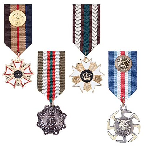 AHANDMAKER Militär Kostym Legering Medaljmärke, Hjälte Strid Medaljer Marin Brosch Emblem Patriot för Dam Herr Uniform Jacka