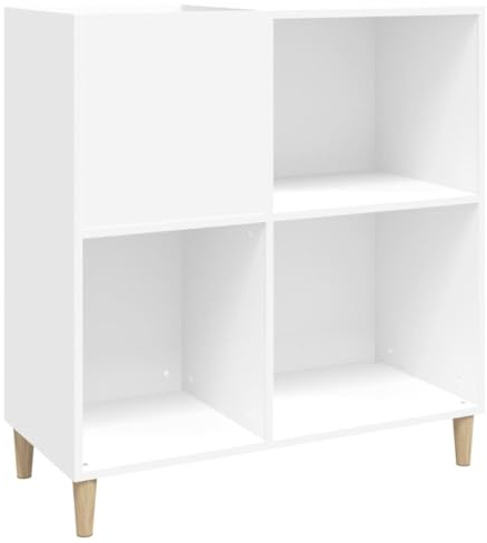 vidaXL Armadio a dischi Bianco 84,5x89 cm Legno di ingegneria