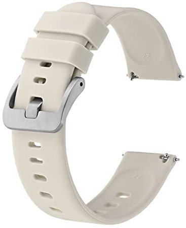 BISONSTRAP Silikon Uhrenarmband, Leichtgewicht Uhrenarmbänder mit Schnellverschluss, 14mm 16mm 17mm 18mm 19mm 20mm 22mm
