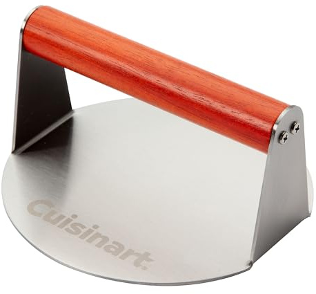 Cuisinart 6 Stainless Steel Smashed Burger Press, Juicy and Crispy Burgers for BBQs, Cookouts