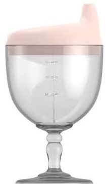 YuWangg Calice per Biberon,di Fuoriuscite Bicchiere Antigoccia,Bicchieri da Vino Rosa in Plastica a Prova,A Prova di versamento, Adatto per Feste, riunioni di Famiglia, ECC.