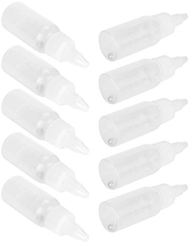 Leere Airbrush Flaschen 30ml Transparente Squeeze-Farbflaschen, 10 Zusammendrückbare Tropfflasche mit Skalierungskugel Im Inneren für Einfaches Rühren, Pigment Hinzufügen