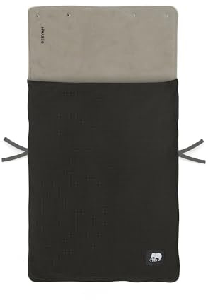 Deryan Babyfußsack Baby Fußsack - Winterfußsack Babyschale mit Reißverschluss - Kuschelsack Babydecke Fur Kinderwagen oder Autositz - waschbar - passend für alle Kinderwagen - Schwarz