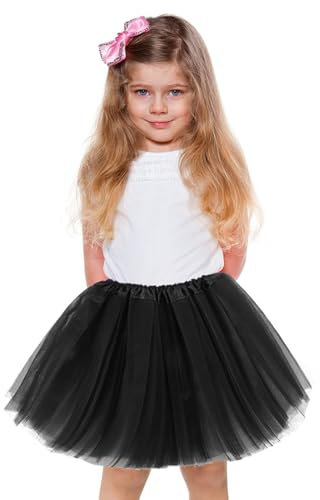 OQKAHIV Tutu-Tüllrock elastisch, 1 Stk, Damen Tutu Klassisch Elastisch, Retro Tüllrock mit Dreilagen für Mädchen, gefütterter 80er Jahre Style für Halloween, Party und Festival, für Ballett und Tanz
