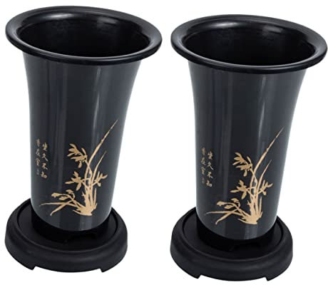 KITANDOVE Pot À Orchidées en Plastique avec Plateau Lot De 2 Sets De Pots De Fleurs Maison pour Plantes D'intérieur