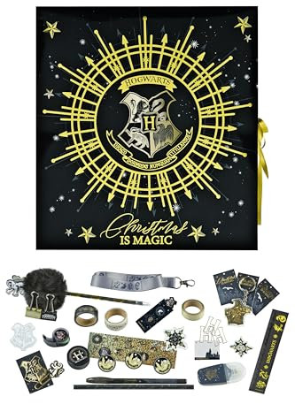 Undercover - Harry Potter Adventskalender 2024 - Faltbare Box mit Schleife - 24 Überraschungen inkl. Bastelmaterial und Schreibwaren - Perfekt für Fans, Kinder und Sammler
