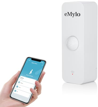 Bewegungsmelder Innen, WiFi bewegungsmelder innen mit Smart Life and Tuya Smart, 128°Bewegungssensor, 6m Reichweite, Kostenlose APP-Benachrichtigung, 1 Pack