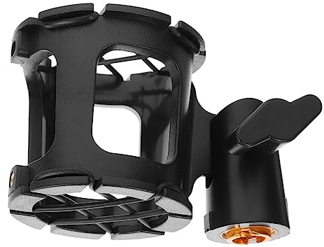 GLSTOY Mikrofon Halterung Anti-vibrations Clip Stabiler Shockmount Für Broadcast Podcasting Und Gesang Professionelles Zubehör Für Mikrofone Schwarz