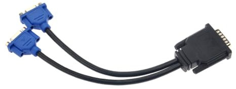 Gadpiparty Adattatore Vga Da Doppia Femmina Vga Cavo Adattatore Video Splitter y Da Pin Maschio Connettori Femmina Per Computer Nero e Blu