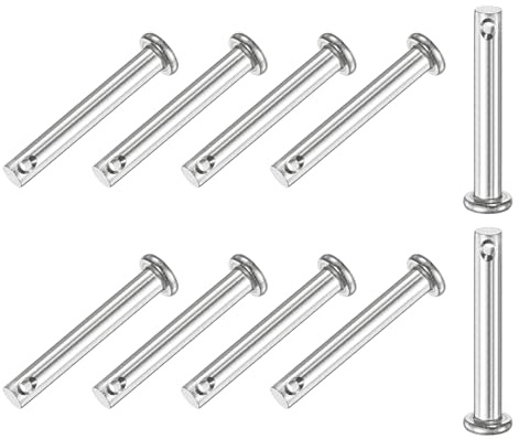 M METERXITY 10 Stück Einloch Klauenstifte M5 x 35mm 304 Edelstahl Flachkopf | Für mechanische Verbindungen/Fixteile/Schiffsausrüstung, Verbindungsscharnierstift Wiederverwendbar, Klauenstifte