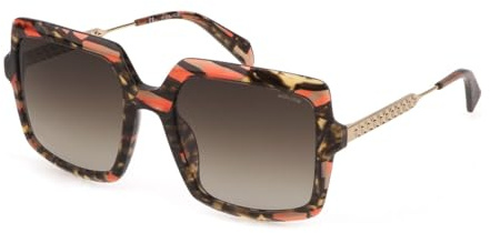 Police Lunettes de Soleil Splg20-5409Yb Pour Femme, orange, Taille M, Orange, Medium