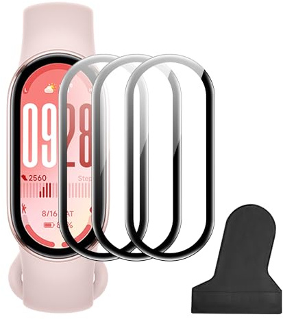 FDHYFGDY 3 Piezas película protectora para Xiaomi Smart Band 10 Protector de Pantalla, [Cobertura Completa] Película Delgada Compuesta HD, Doblado Libre, [Anti-Arañazos]