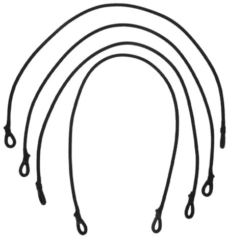 DIYEAH 4 Stück Elastische Bungee Seile 6mmx70cm Mit Sicherheitsverschluss Robustes Latex Gummiseil Für Trampolinnetz Befestigung Langlebige Trampolin Schwingungsbänder Für Schnellen Aufbau