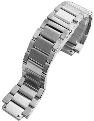 TEHDFG Stahlarmband 13 mm 17 mm 19 mm, kompatibel mit HUBLOT Yubo-Armband, Big Bang Classic Fusion Yubo-Serie, Herren- und Damen-Gürtel aus massivem Feinstahl(Silver,17mm)