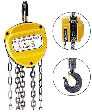 0.5/1/2/3T palan à chaîne antirouille manuel bloc de chaîne 10/20FT /6m avec deux crochets for soulever tirer traîner la Construction(0.5 Ton 3)