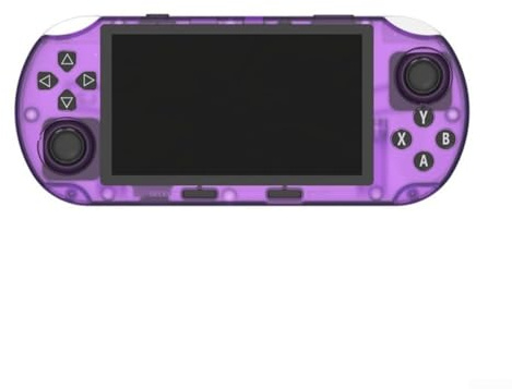 Console de jeu rétro portable avec écran IPS de 4,5, 20 000 jeux classiques, 64 Go de stockage extensible pour voyage et maison (violet)