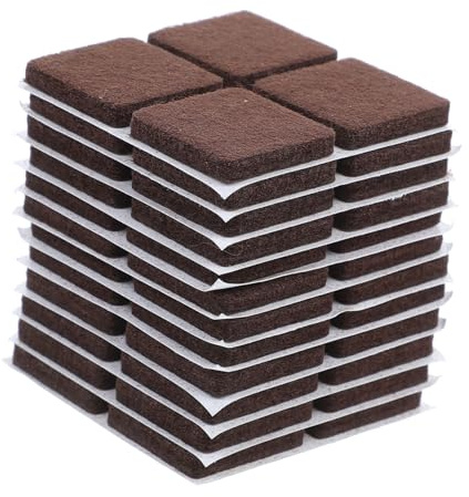 TEHAUX 48 pezzi Feltrini Quadrati in Adesivi per Gambe Sedie Protezione Pavimenti Antiscivolo Resistenti e Regolabili per Mobili e Ristoranti