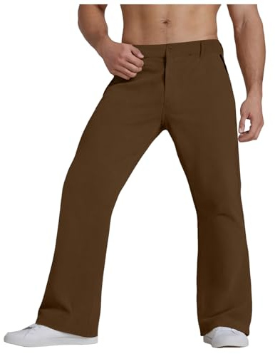 Men's Corduroy Trousers Wide Leg Vintage Everyday Flare Trousers Stretch Flared Hippie Casual Trouser Men's Bootcut Flared Trouser Corduroy Retro Cord 60s 70s Bottom Pants Vintage Formal Work Wear