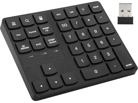 Ailgely Pavé Numérique sans Fil 35 Touches 2,4 Clavier Portable pour //OS X, Facile à Utiliser à Tout Moment, n'importe où avec Voyant Lumineux, Plug and Play, Forme Ultra Fine