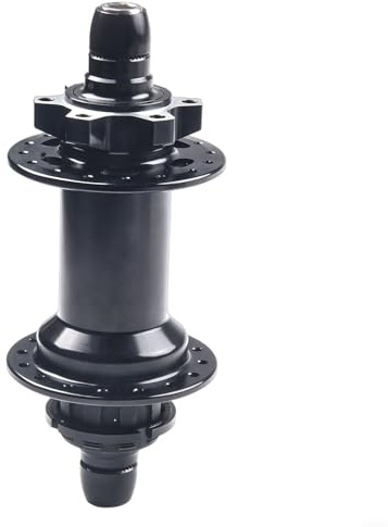 Buje trasero de 135 mm para motos de cross, montaje de disco de 32 agujeros con tornillo, velocidad única con rodamientos de cartucho completamente sellados para un rendimiento fiable (negro)