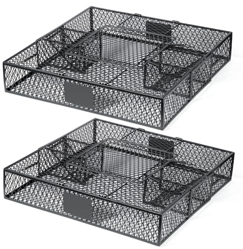 Ubalun Heavy-Duty Squirrelinator Squirrel Trap, 2-Door Animal Humane Catch & Release Cage Trap, Holds up to 25 Squirrels, Safe Relocation (2 Traps)