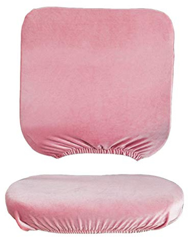 Fenteer Sitzbezug + Rücklehne Stuhlbezug Stuhlüberzug Stuhlhusse Strechhusse für Drehstuhl Bürostuhl, Rosa