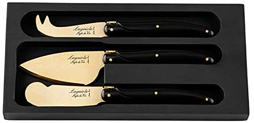 Laguiole Style de Vie Käsemesser-Set Prestige Line, 3-teilig, Golden