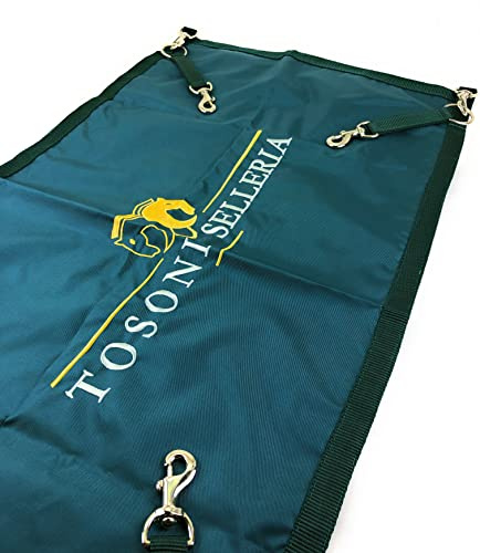 Horses, Boxentor aus Nylon, Geeignet zur Befestigung an Boxen, zur Sicherheit von Pferd und Reiter, Einfache Handhabung, Angenehm für die Optik (grün) (Grün)