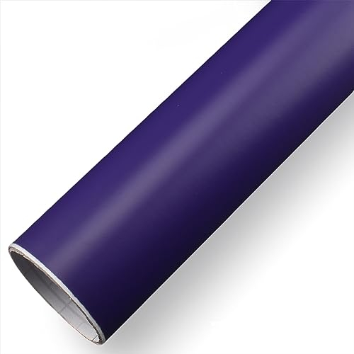 COYOUCO Vinyl-Autofolie Matt Metallic Premium Selbstklebende Ersatz-Fahrzeug-Folienrolle mit dehnbaren DIY-Aufklebern mit Luftfreigabe,Lila,50 * 300cm