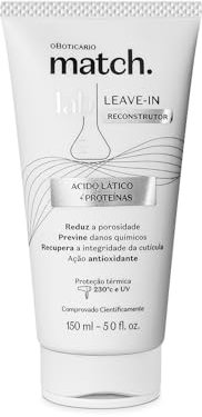 O Boticário Match Lab Leave-In Reconstrutor, Finalizador para Cabello Dañado Teñido Decolorado o Dañado Químicamente Vegan, 150ml